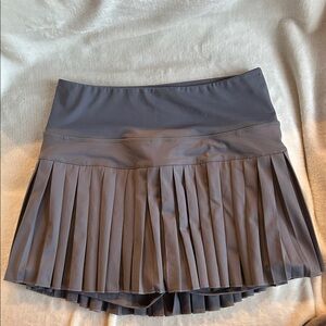 Gray Pleated Mini Skirt